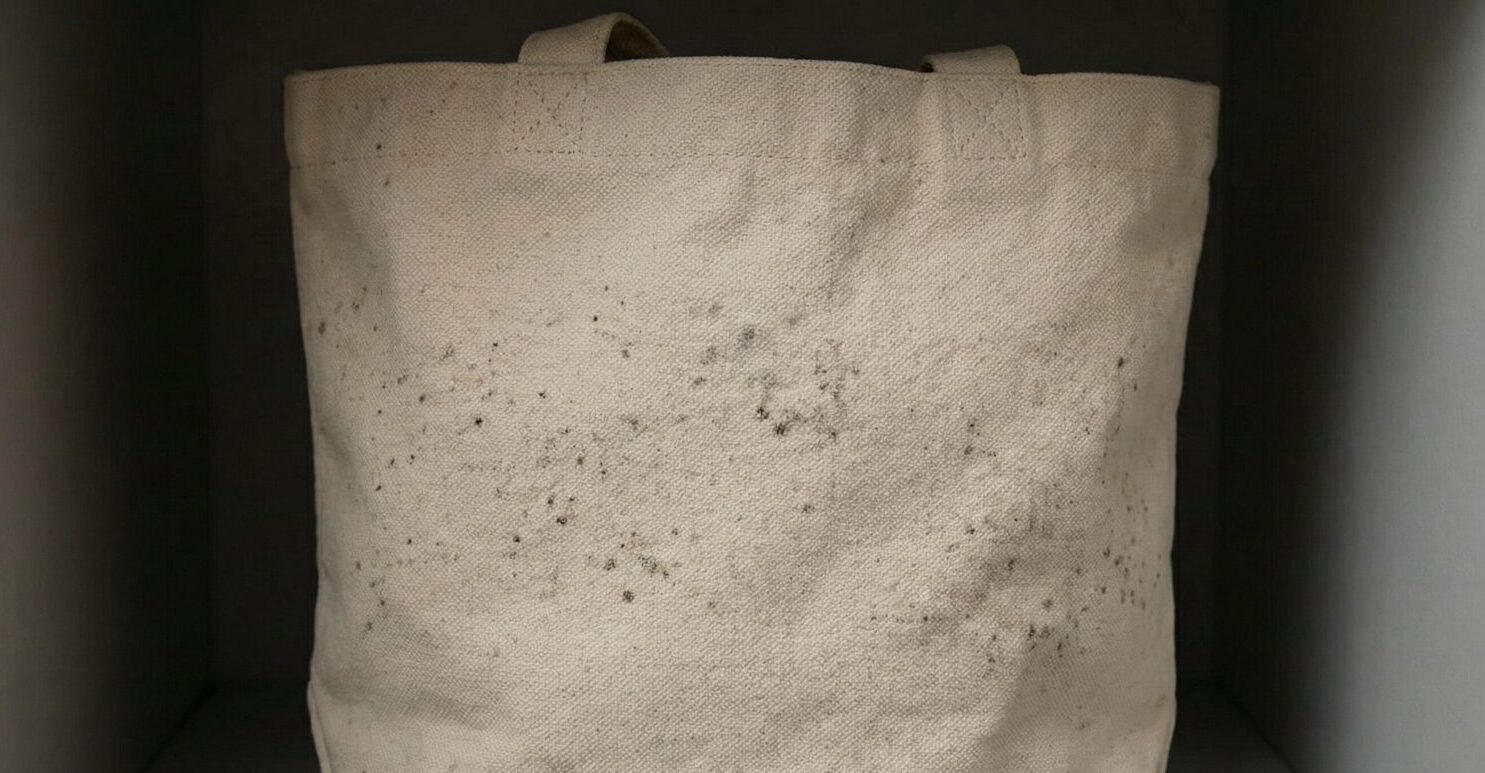 カビが生えたトートバッグ