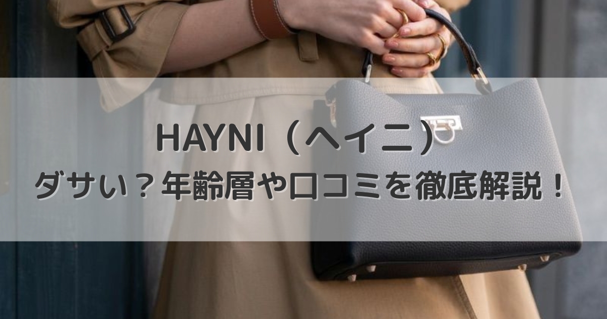 【HAYNI】ヘイニのバッグはダサいって本当？年齢層や口コミを徹底解説！