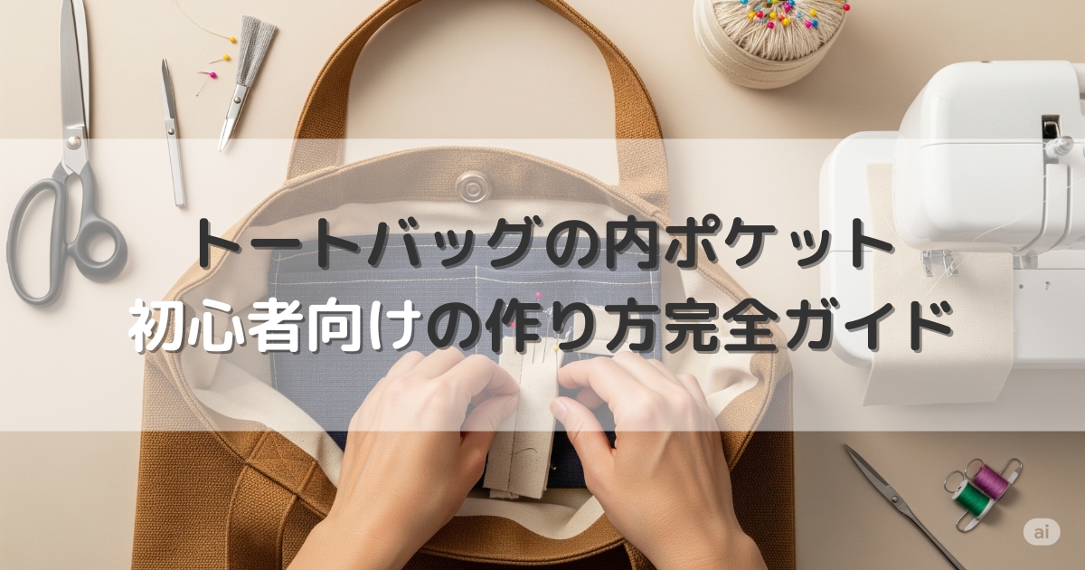 トートバッグの内ポケットを簡単後付け！初心者向けの作り方完全ガイド