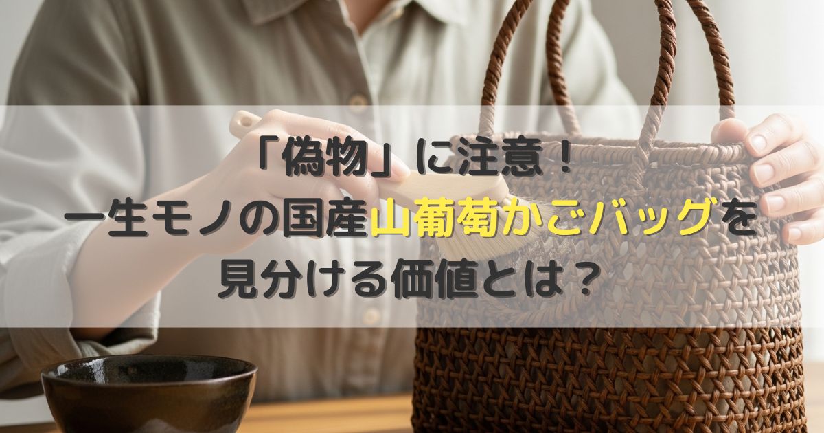 「偽物」に注意！一生モノの国産山葡萄かごバッグを見分ける価値とは？