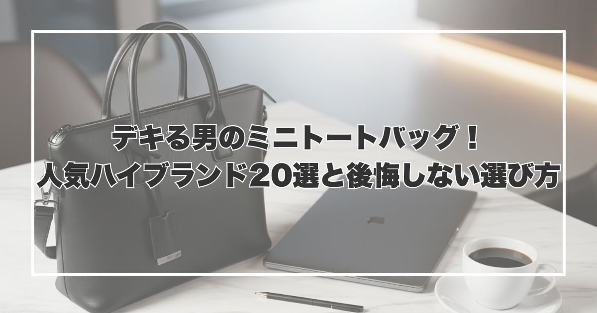 デキるメンズのミニトートバッグ！人気ハイブランド20選と後悔しない選び方