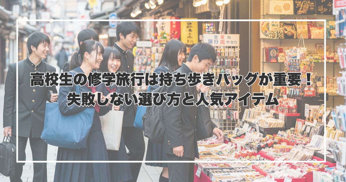 高校生の修学旅行は持ち歩きバッグが重要！失敗しない選び方と人気アイテム