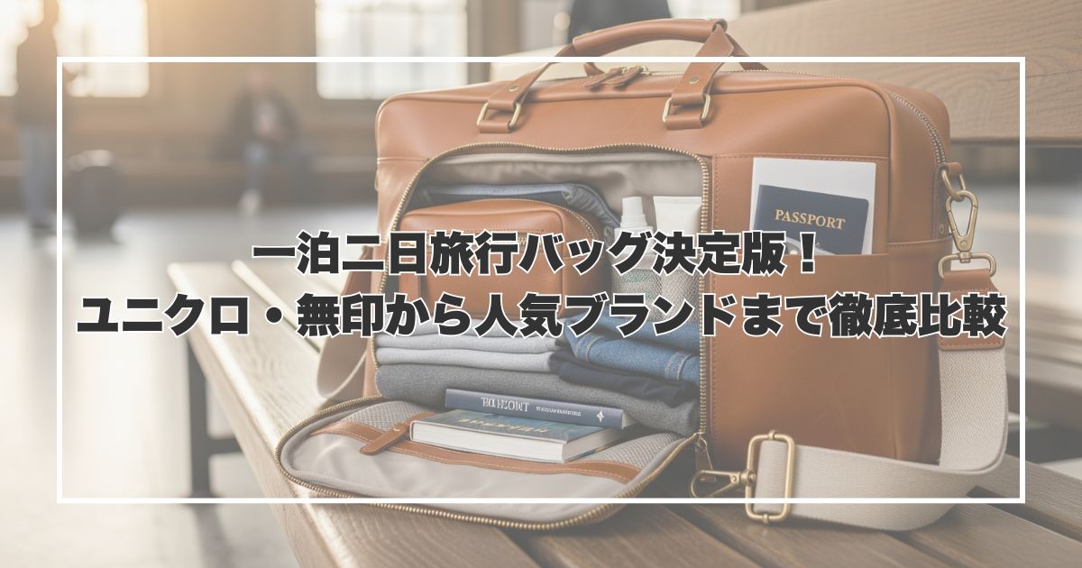 一泊二日旅行バッグ決定版！ユニクロ・無印から人気ブランドまで徹底比較【2025年版】
