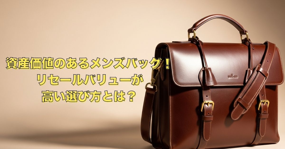資産価値のあるメンズバッグ！リセールバリューが高い選び方とは？