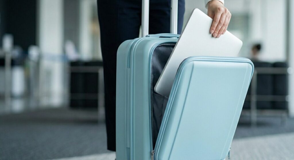 フロントオープン（前開き）タイプのキャリーケース